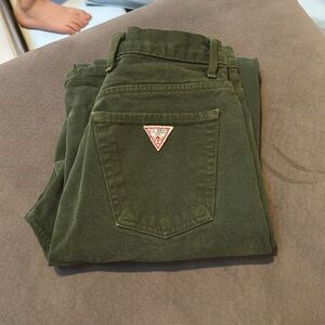 Guess Women's High Rise Jeans - Olive Green
